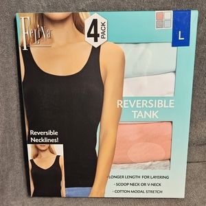 NEW 4 pack Women's Reversible Tank L